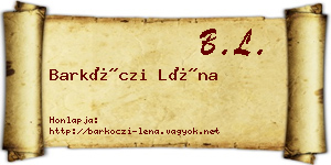 Barkóczi Léna névjegykártya